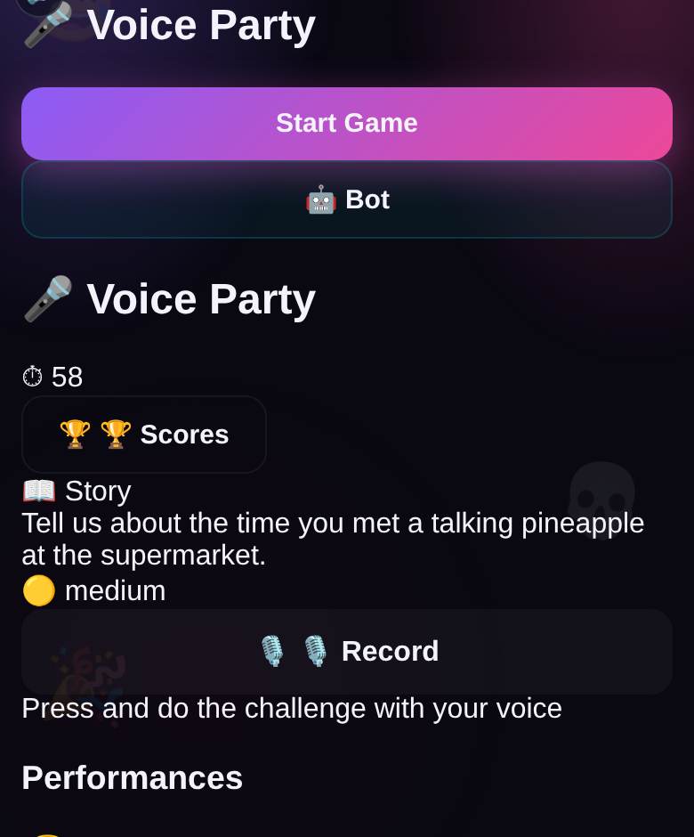 AI Voice Party — game screenshot on playparty.live