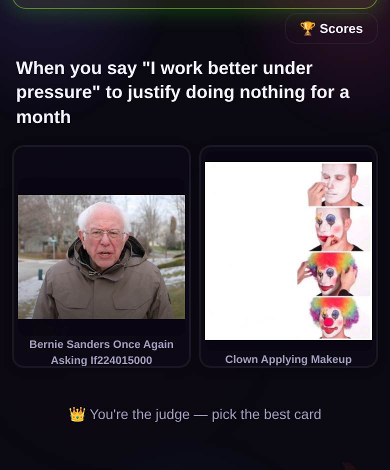 Meme Party — game screenshot on playparty.live