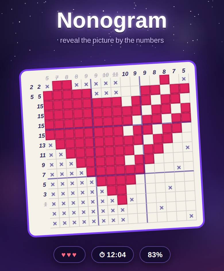 Nonogram — game screenshot on playparty.live